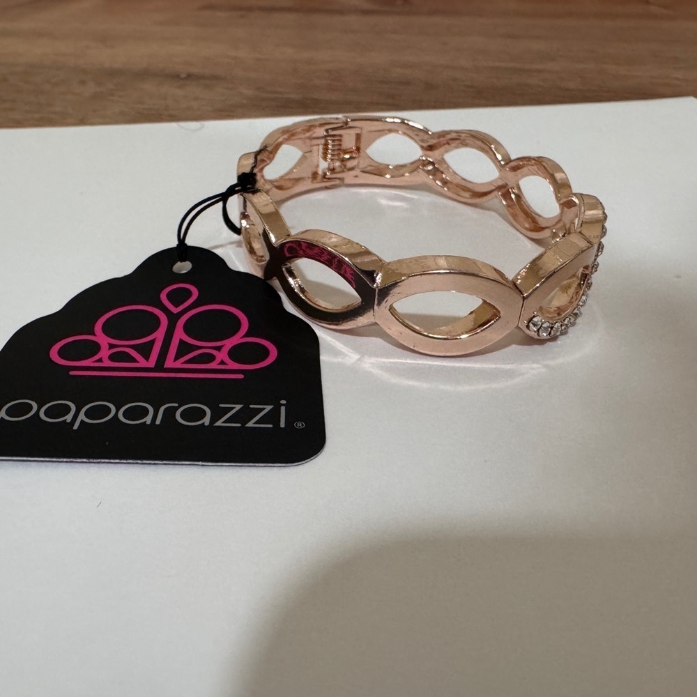 Paparazzi rose gold toned infinity Bracelet for Women​​​​